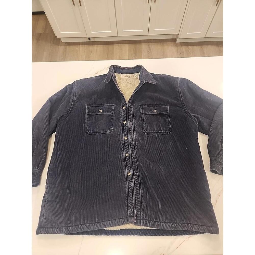 Vtg Fieldmaster Jacket  Men's Blue  Corduroy Lined Ranch Riding X Large